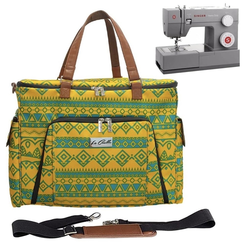 La Canilla Sewing Machine Case with Wheels - Rolling Sewing Machine Tote NEW